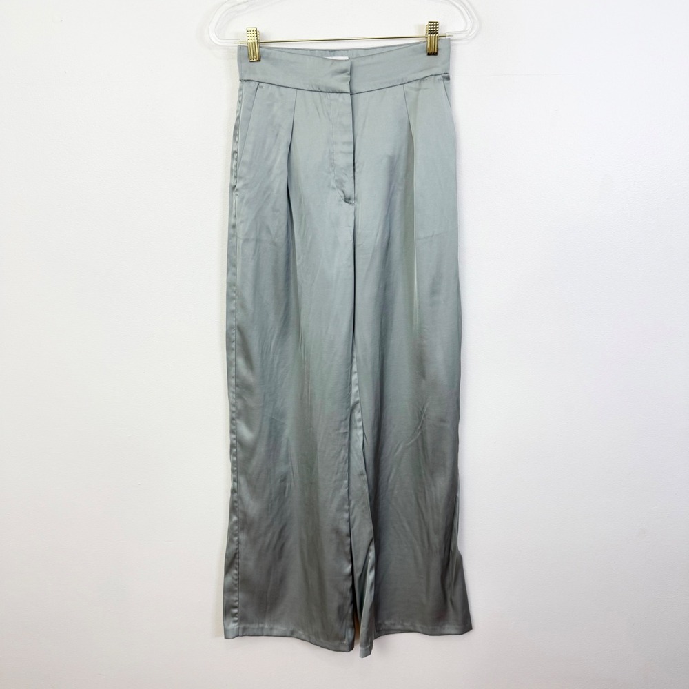 Abercrombie & Fitch Satin Pleated Wide Leg Pants Size 26